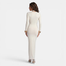 Elegant Solid Color Cut-Out Bodycon Maxi Dress for Women