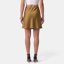 Women's Satin Mini Skirt with Drawstring