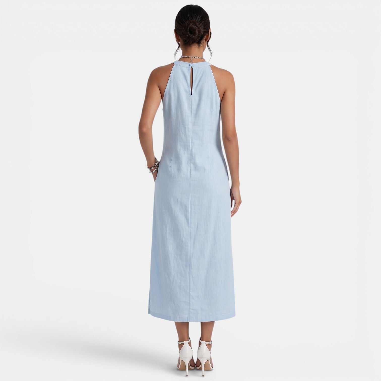 Women's Halter Lace Midi Dress Summer