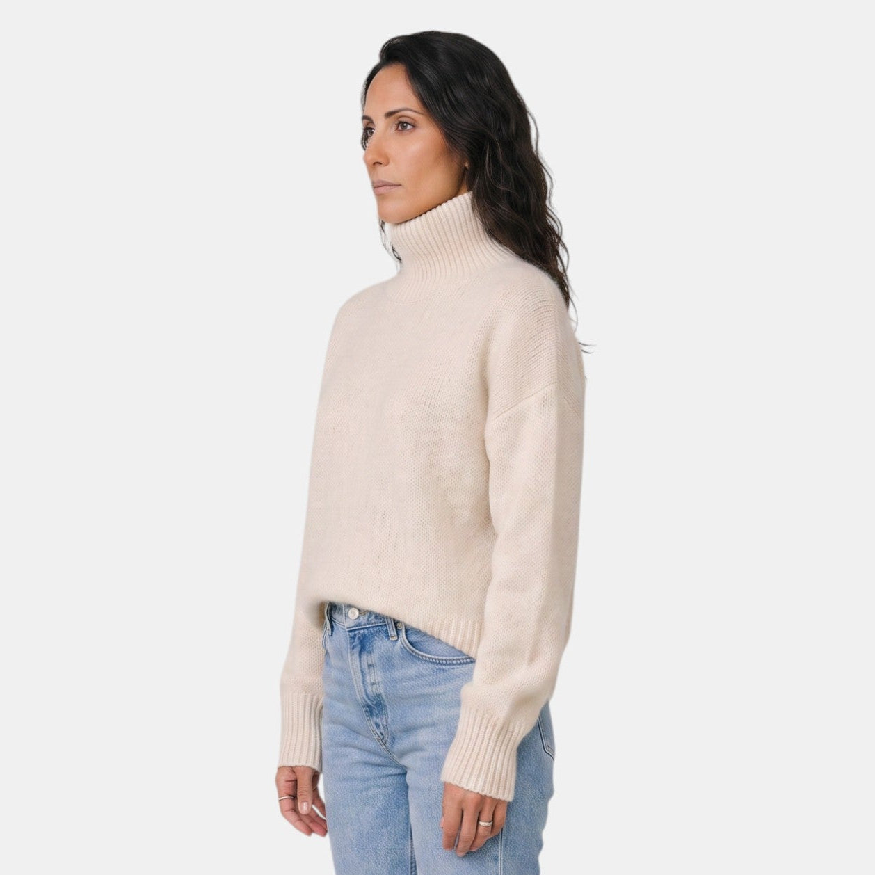Premium Women's Turtleneck Jumper – Elegant 100% Cashmere
