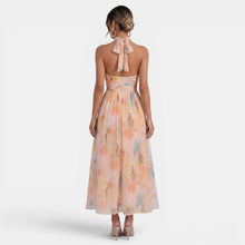 Women's Floral Sleeveless Open-Back Dress