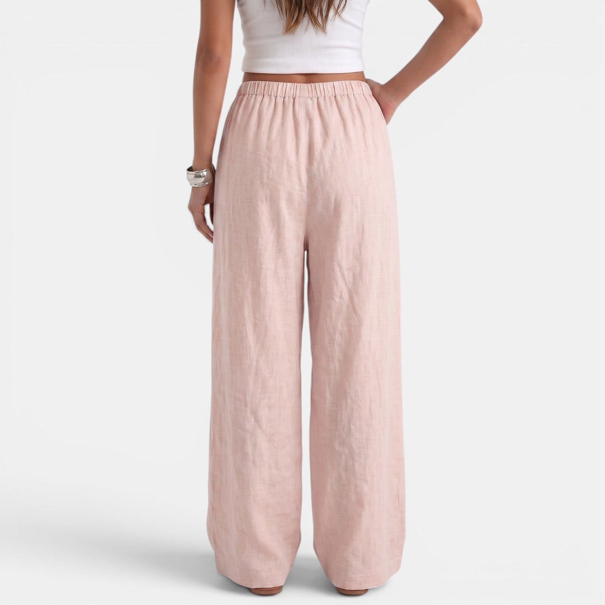 Women's Wide Leg Linen Cotton Summer Pants