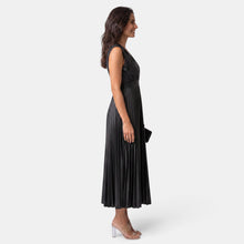 Women's Elegant V-Neck Satin Dress