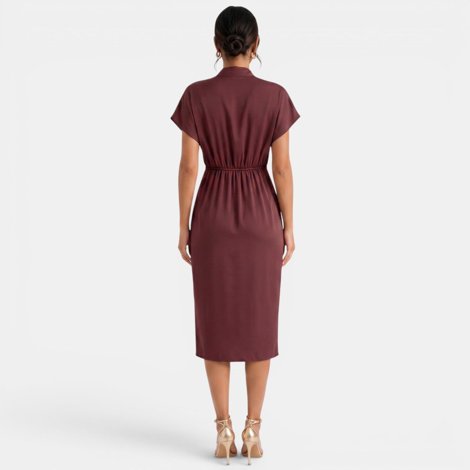 Women's V-Neck Midi Dress