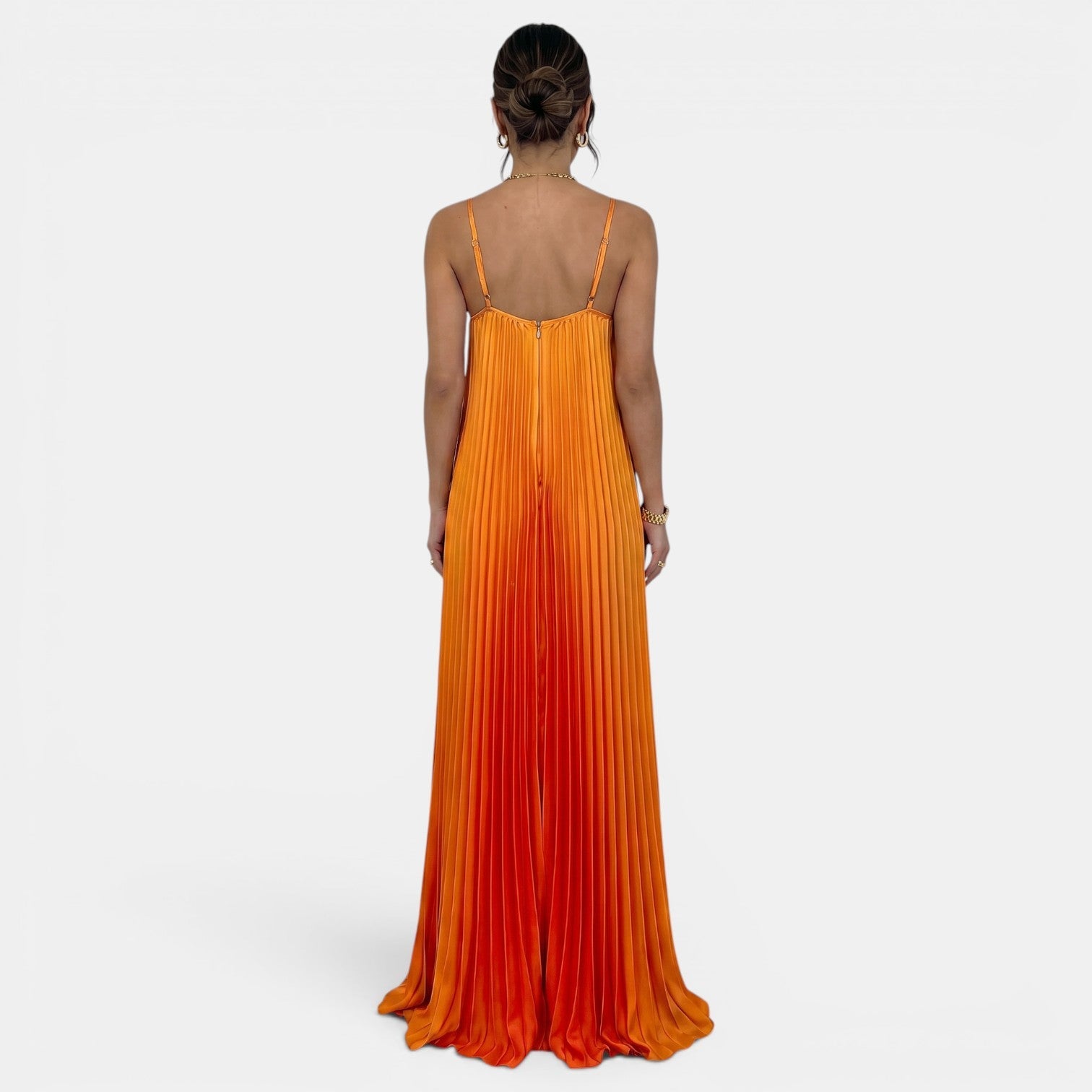 Women's Pleated Halter Maxi Dress