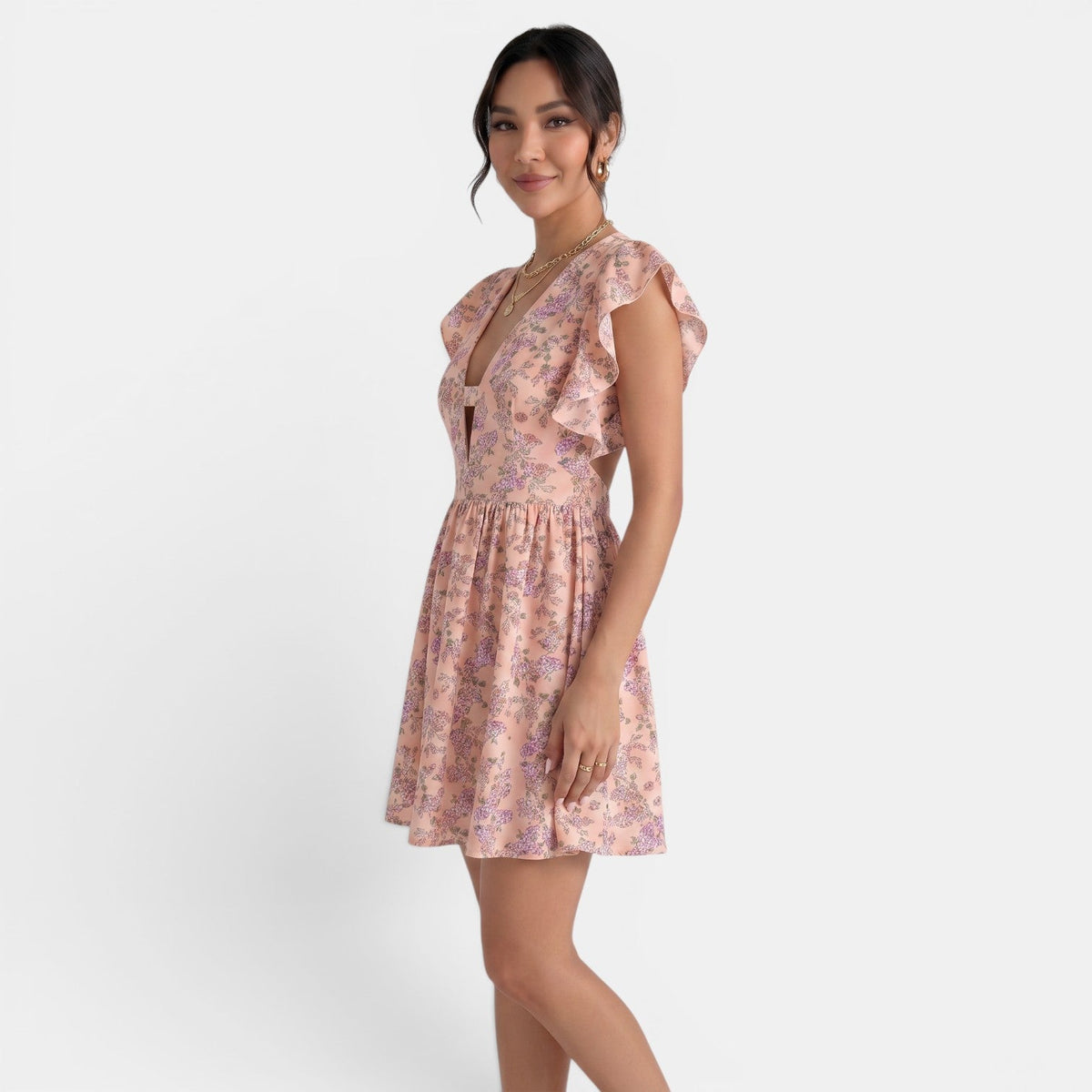 Women's Floral V-Neck Dress