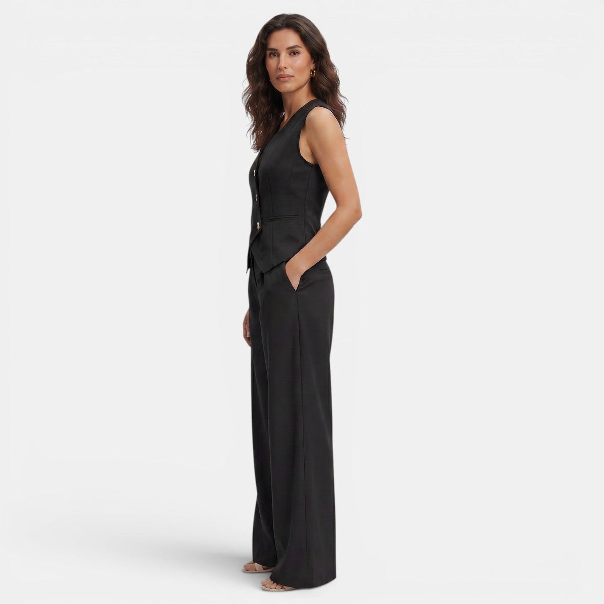 Elegant Women's Vest and Pants Set