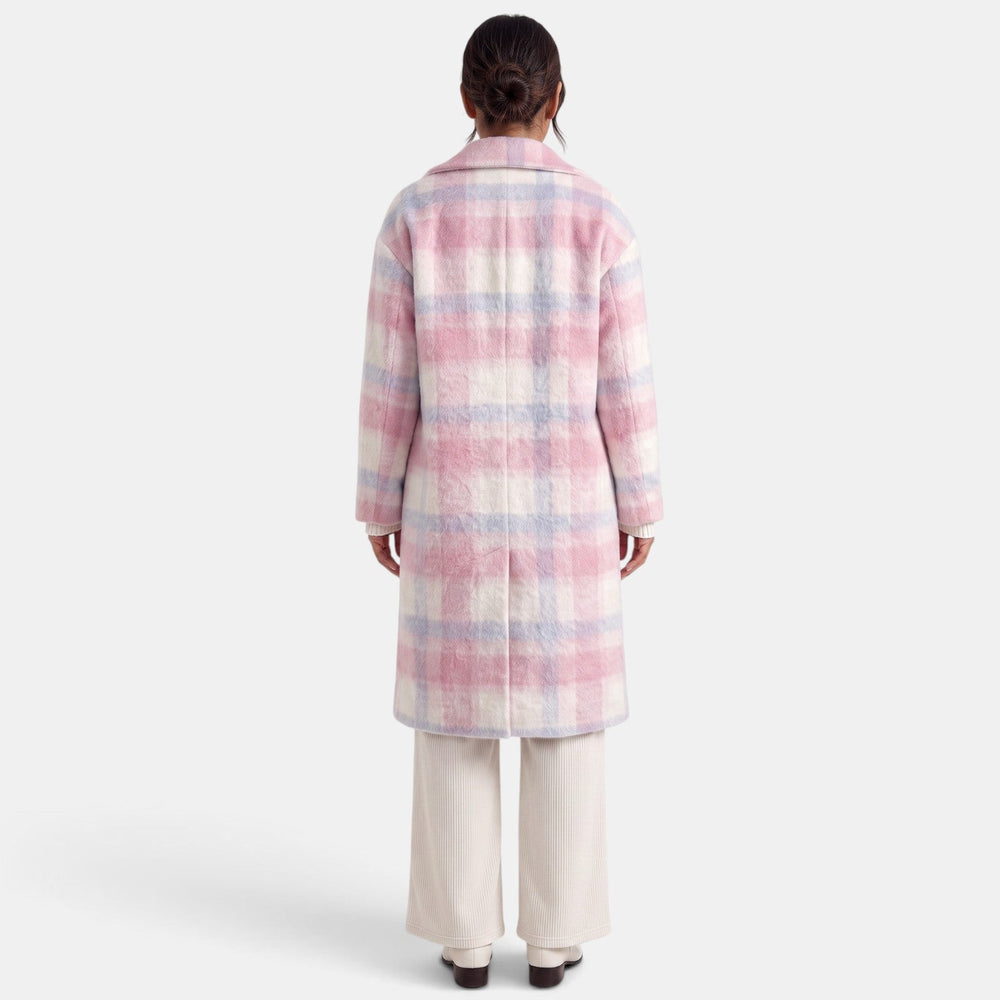 Women's Long Pink Wool Coat