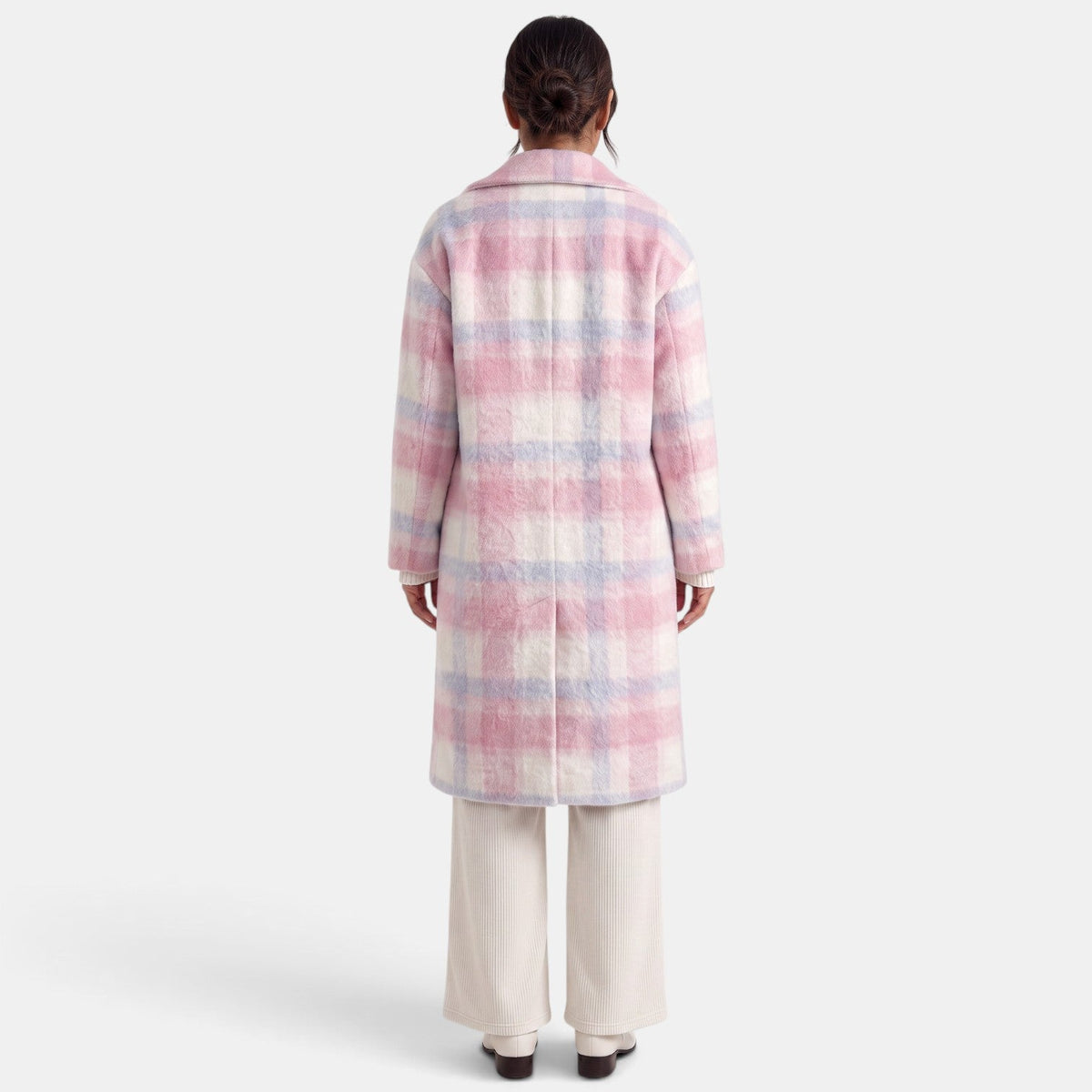Women's Long Pink Wool Coat