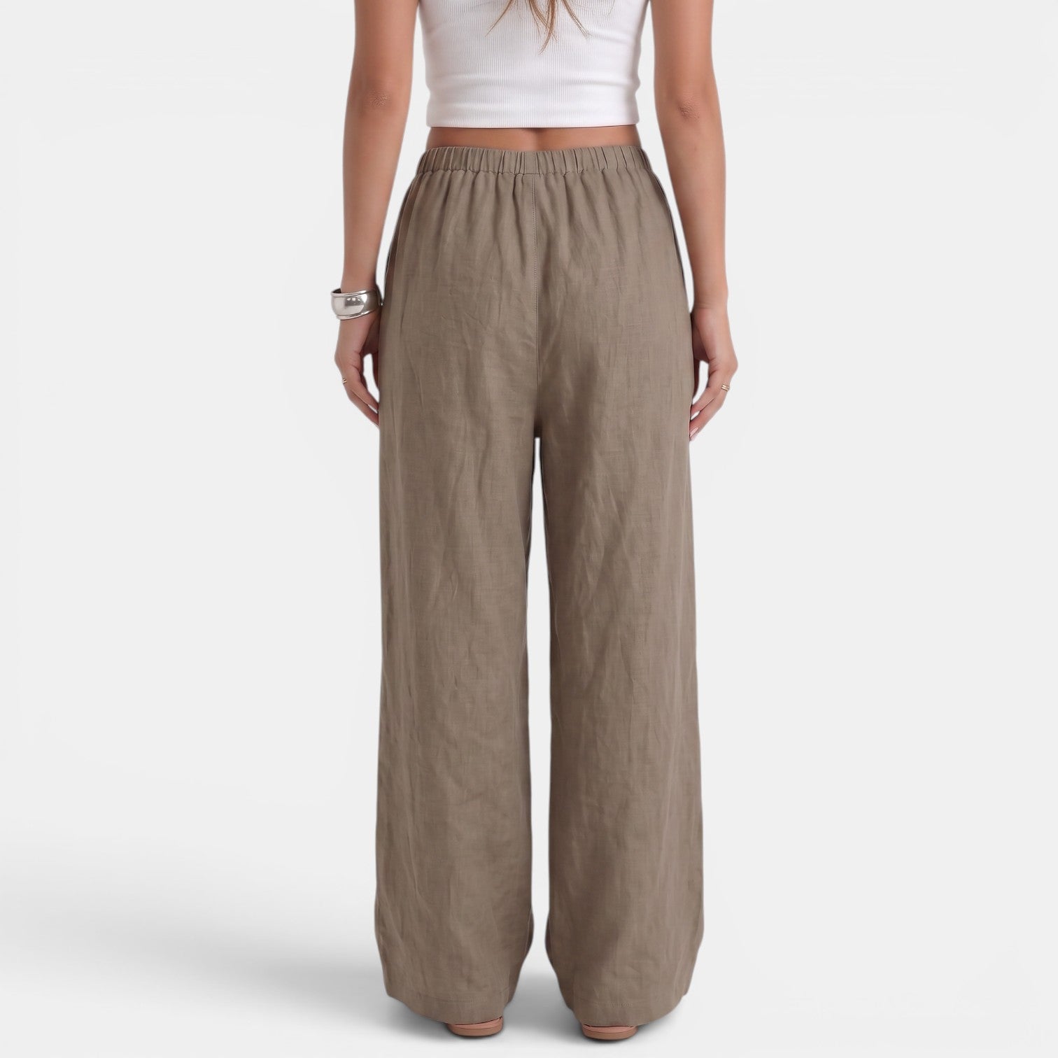 Women's Wide Leg Linen Cotton Summer Pants