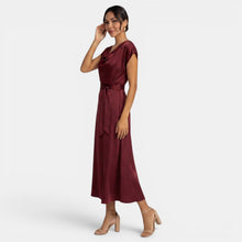 Women's Elegant Silk Midi Dress