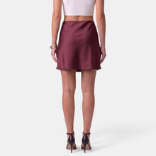 Women's Satin Mini Skirt with Drawstring
