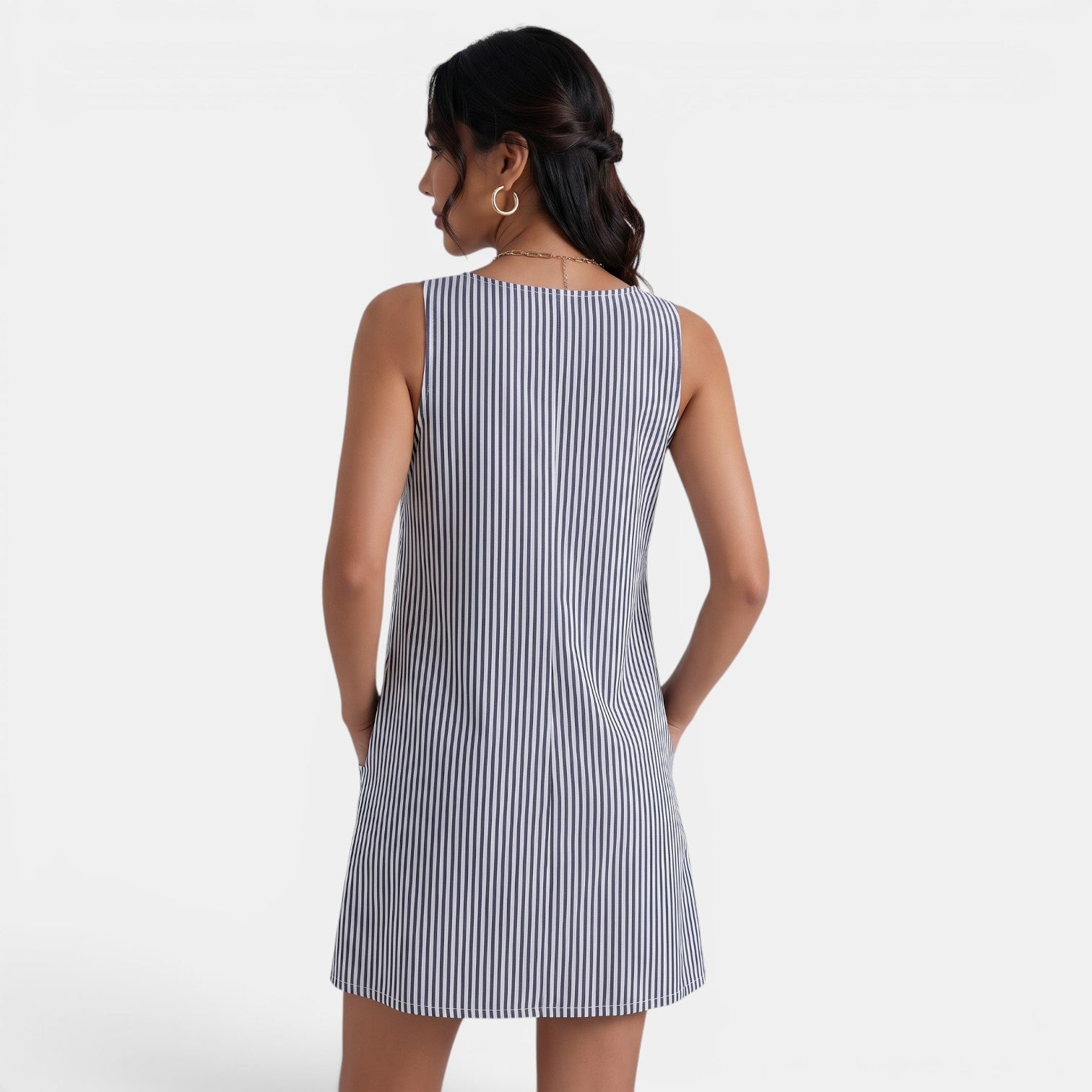 Women's Striped Short Dress
