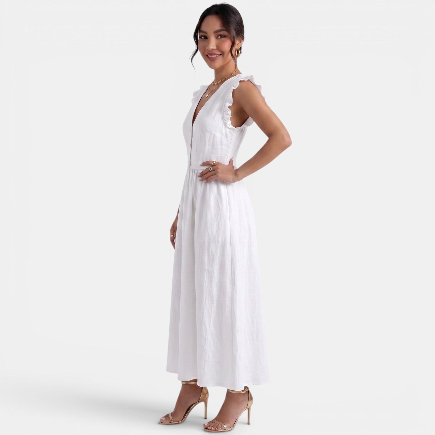 Women's Summer Long Ruffle Dress