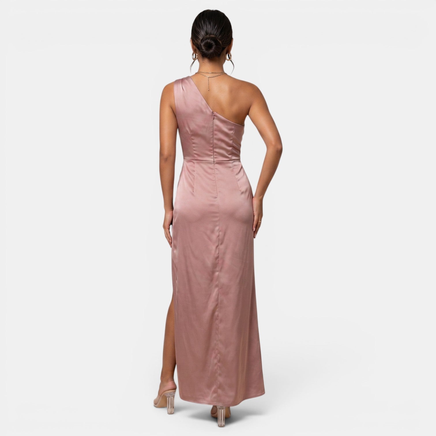 Women's One-Shoulder Satin Dress