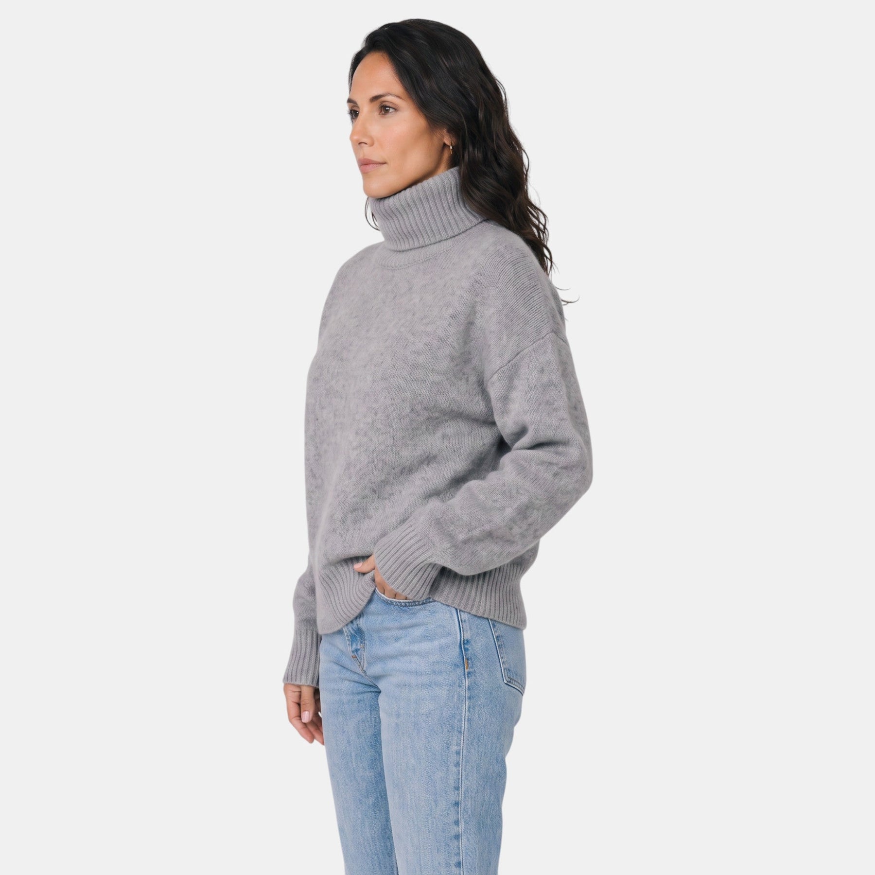 Premium Women's Turtleneck Jumper – Elegant 100% Cashmere