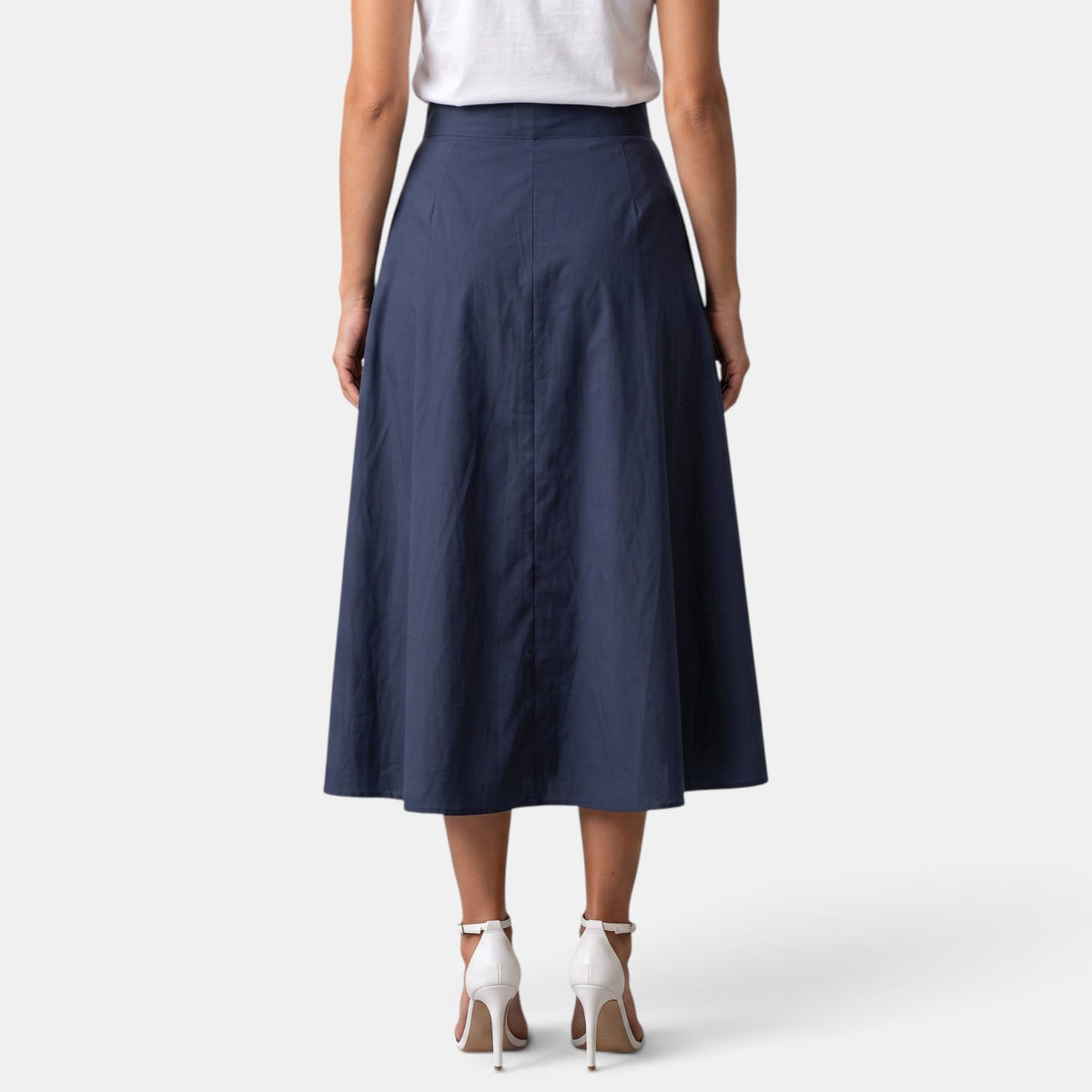 Women's High-Waisted Midi Skirt
