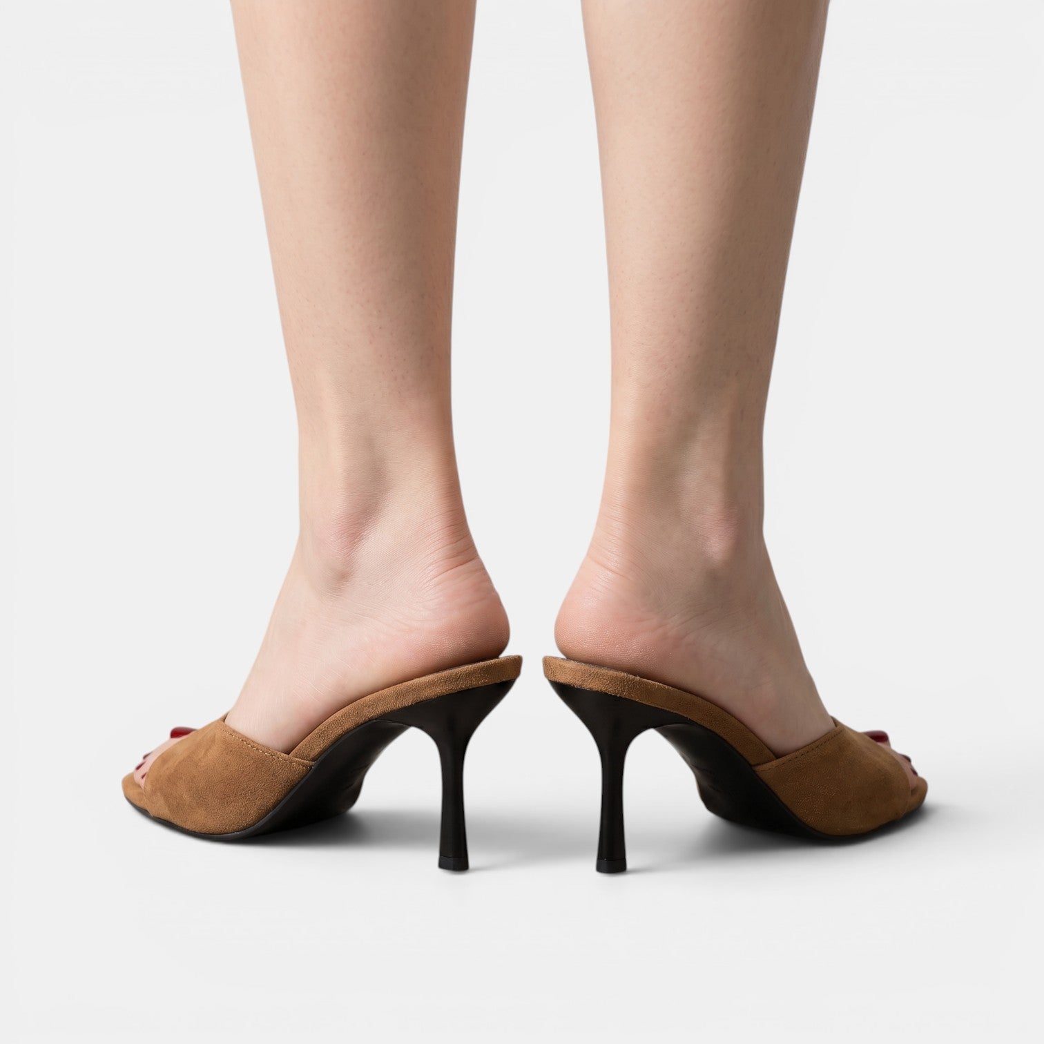 Women's Suede-Effect Heeled Sandals