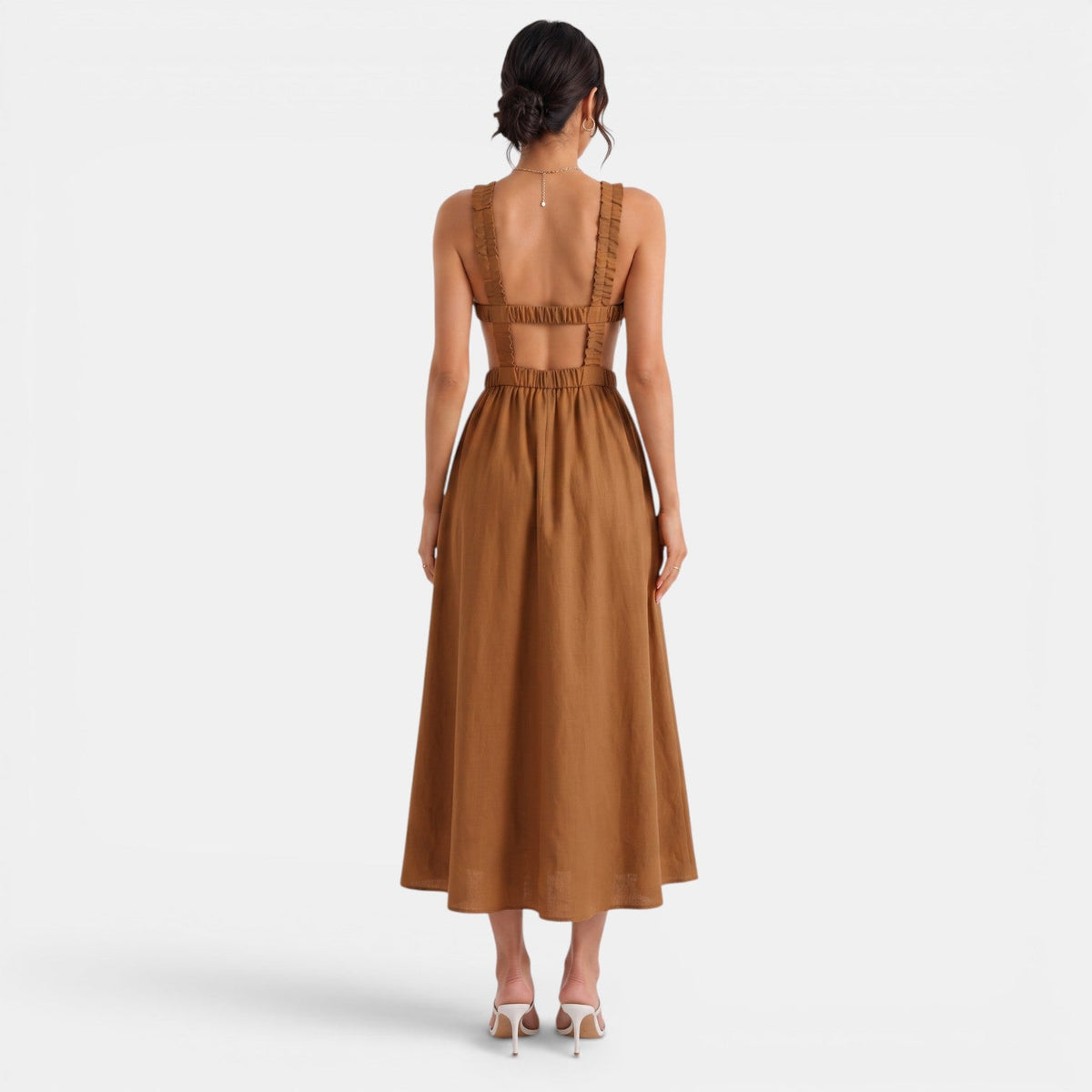 Women's Linen Summer Midi Dress
