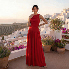 Women's Elegant Solid Color Sleeveless Pleated Bodycon Dress