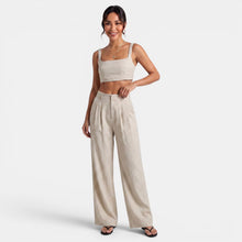 Women's Khaki Linen Set