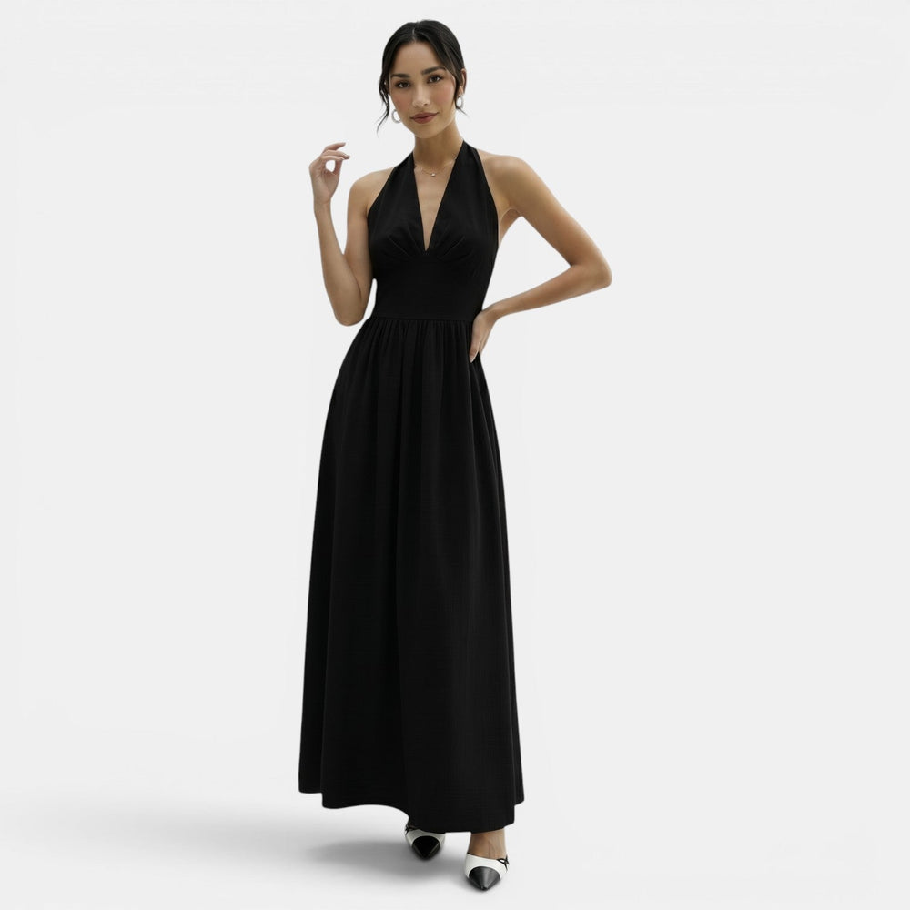 Women's Summer Lace Halter Maxi Dress