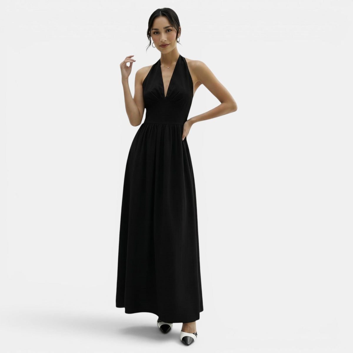Women's Summer Lace Halter Maxi Dress