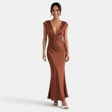 Long V-neck Guest Dress