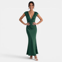 Long V-neck Guest Dress