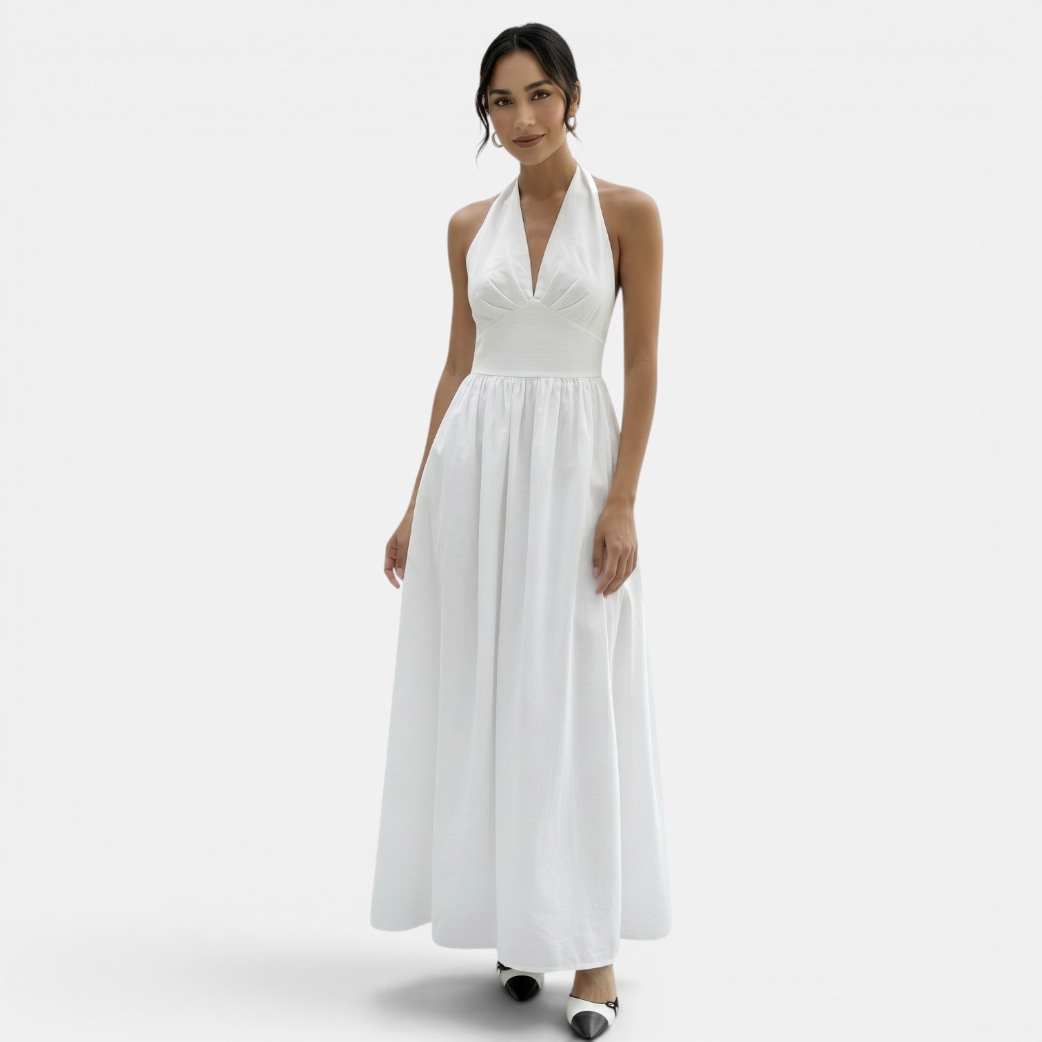 Women's Summer Lace Halter Maxi Dress