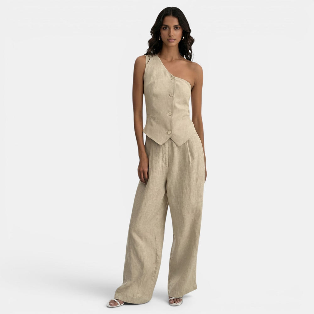 Linen Vest and Pants Set