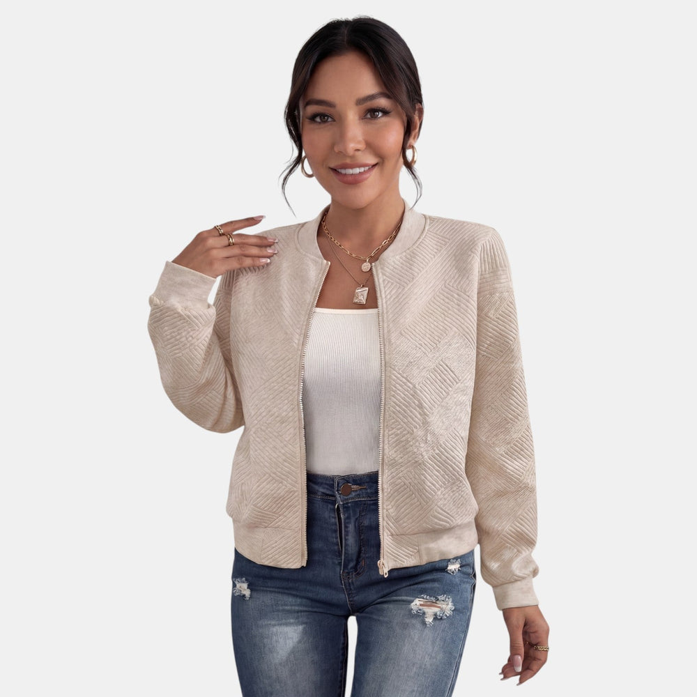 Women's Mid-Season Jacket with Zipper and Pockets