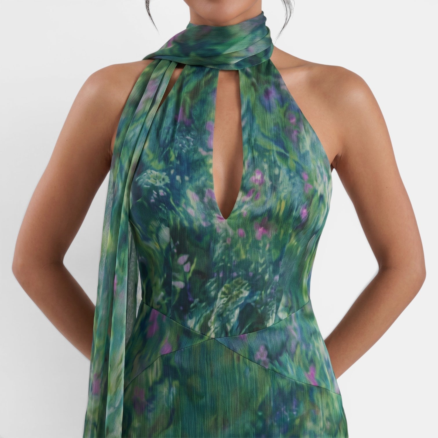 Women's Elegant Halter Maxi Dress