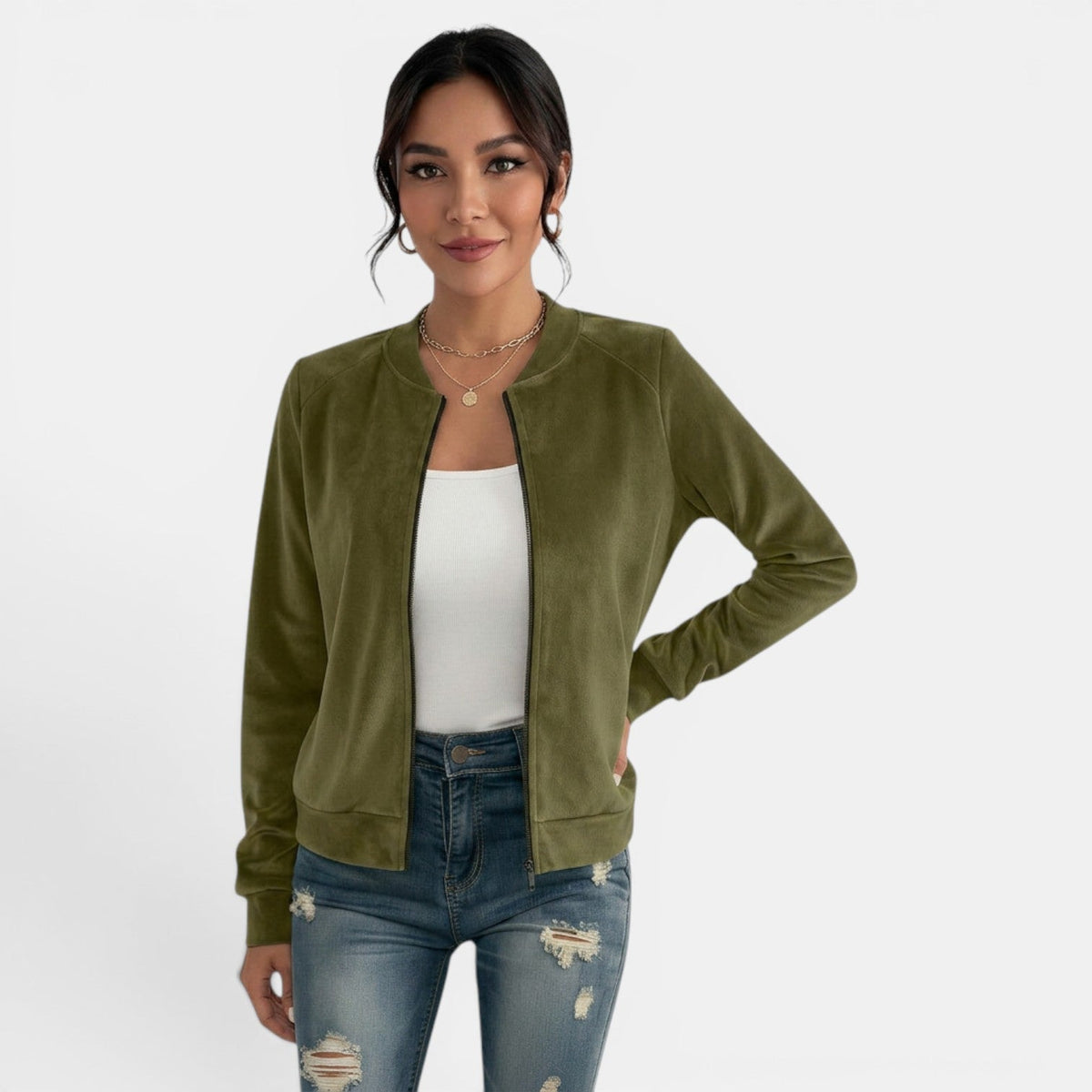 Women's Mid-Season Jacket with Zipper