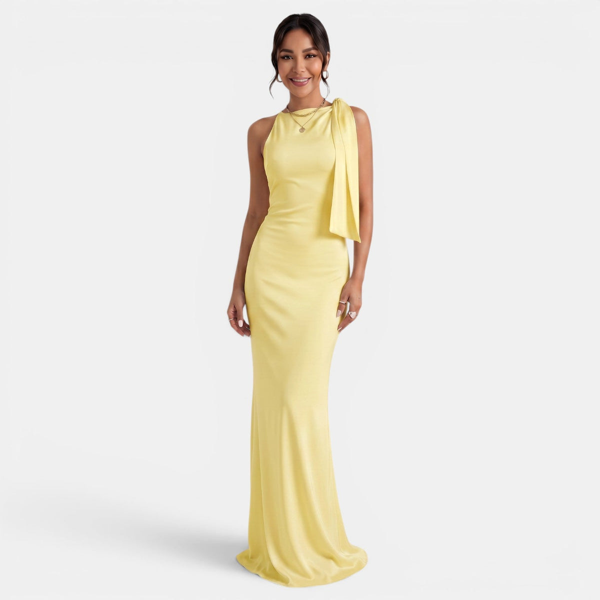 Women's One-Shoulder Maxi Dress