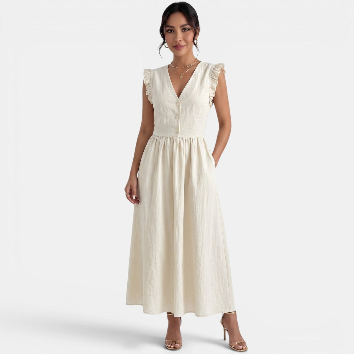 Women's Summer Long Ruffle Dress