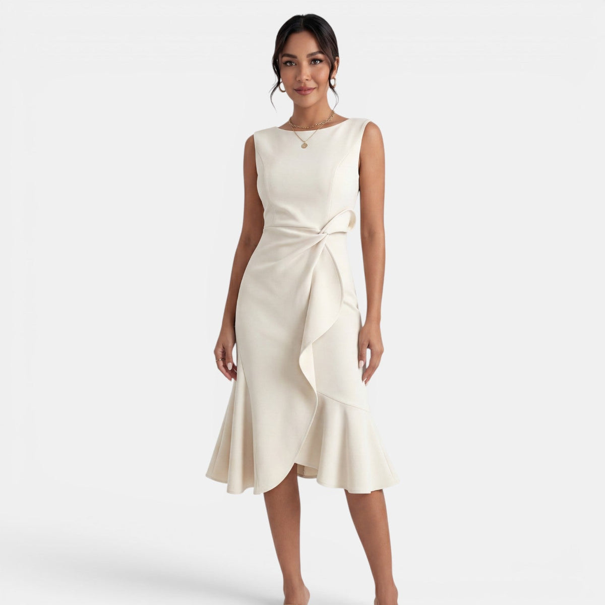 Women's Elegant Fitted Midi Dress