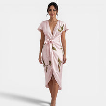 Women's Floral Wrap Midi Dress