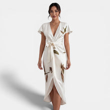 Women's Floral Wrap Midi Dress