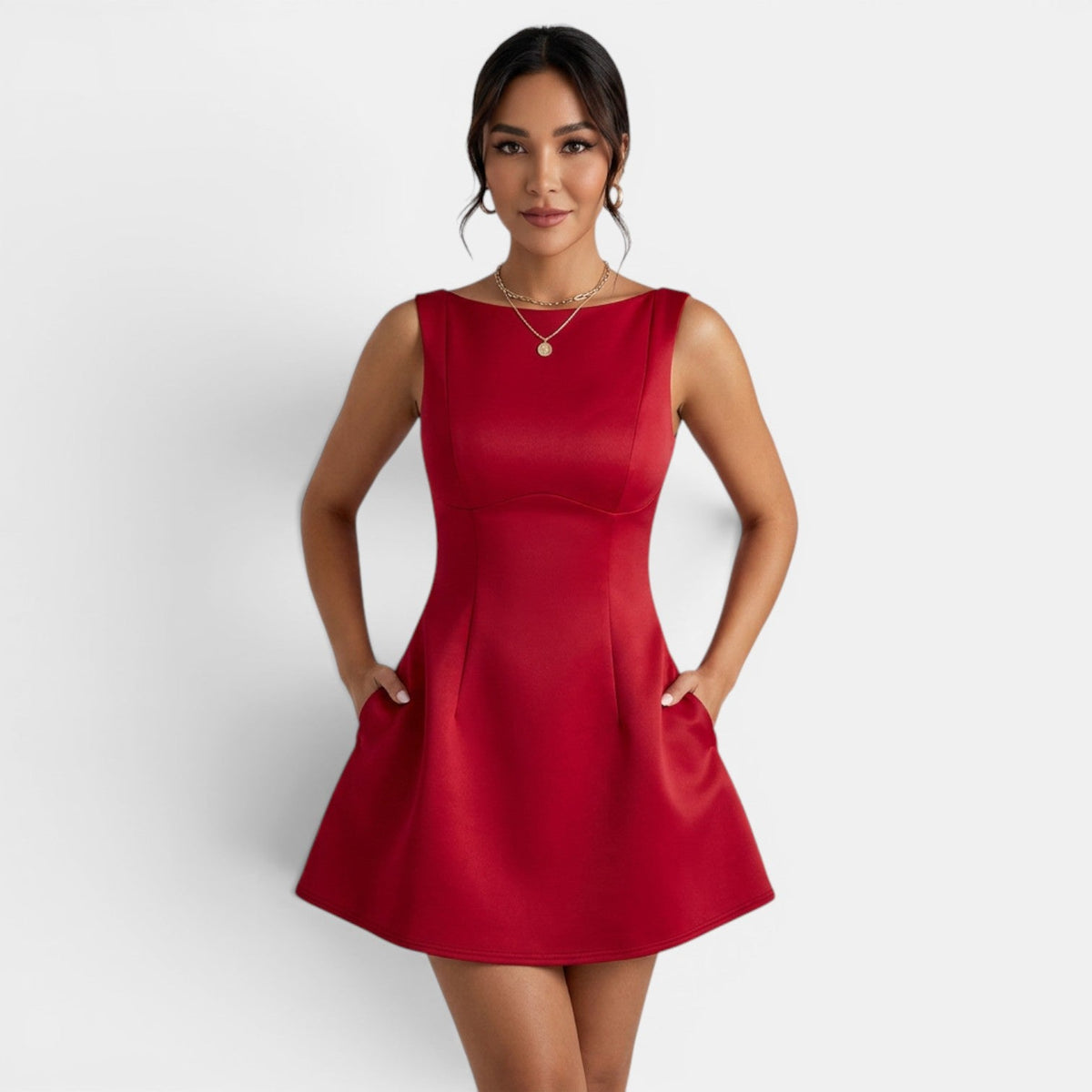 Women's Open-Back Short Dress
