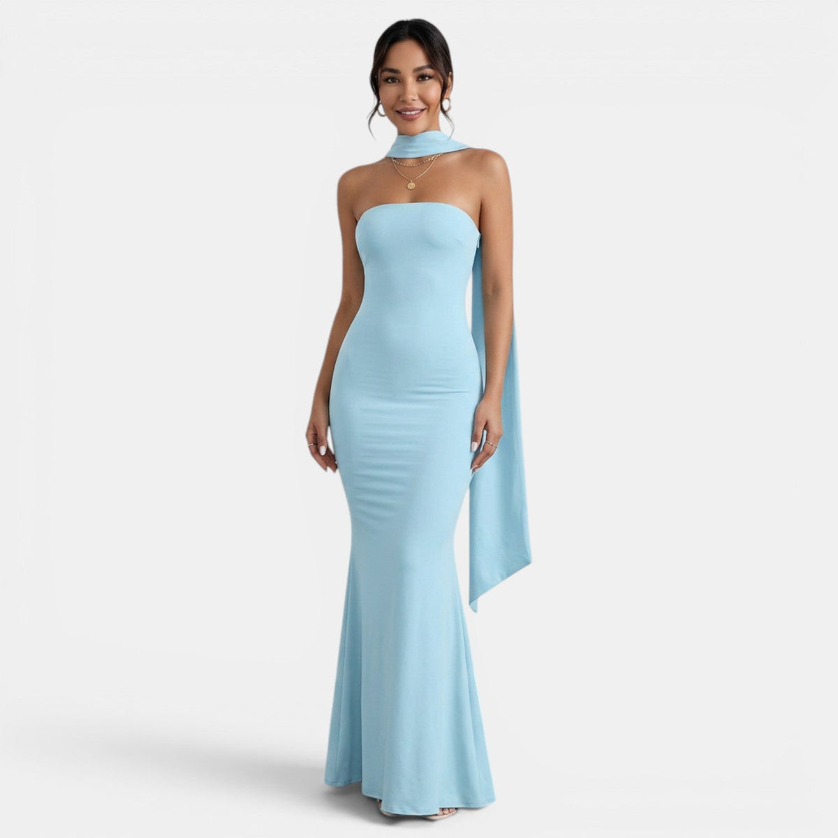 Women's Halter Neck Long Party Dress