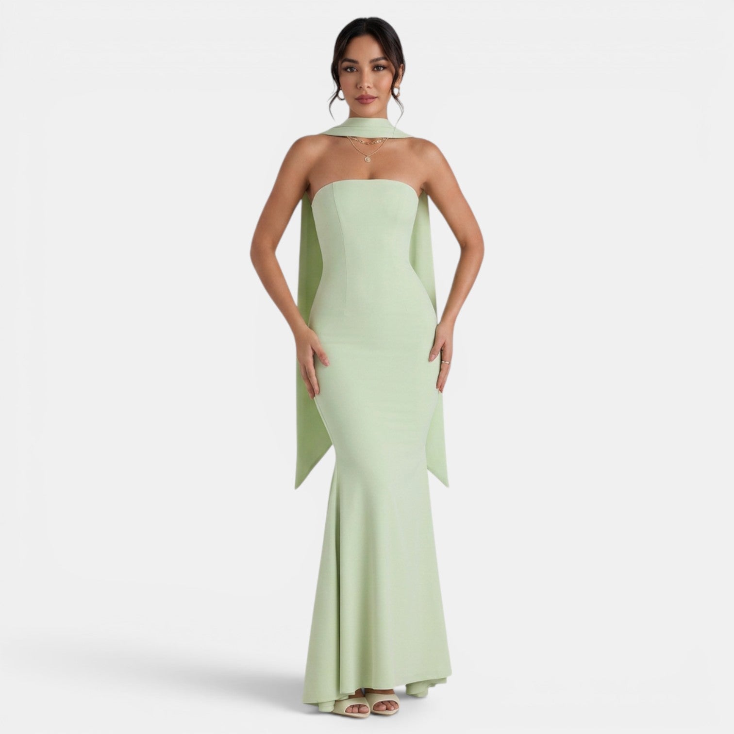 Women's Halter Neck Long Party Dress