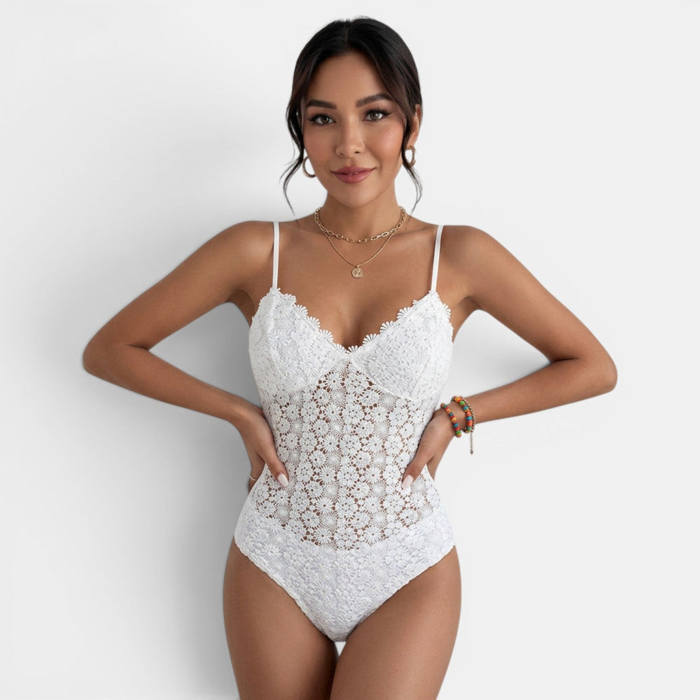 Women's Embroidered Knit Swimsuit
