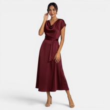Women's Elegant Silk Midi Dress
