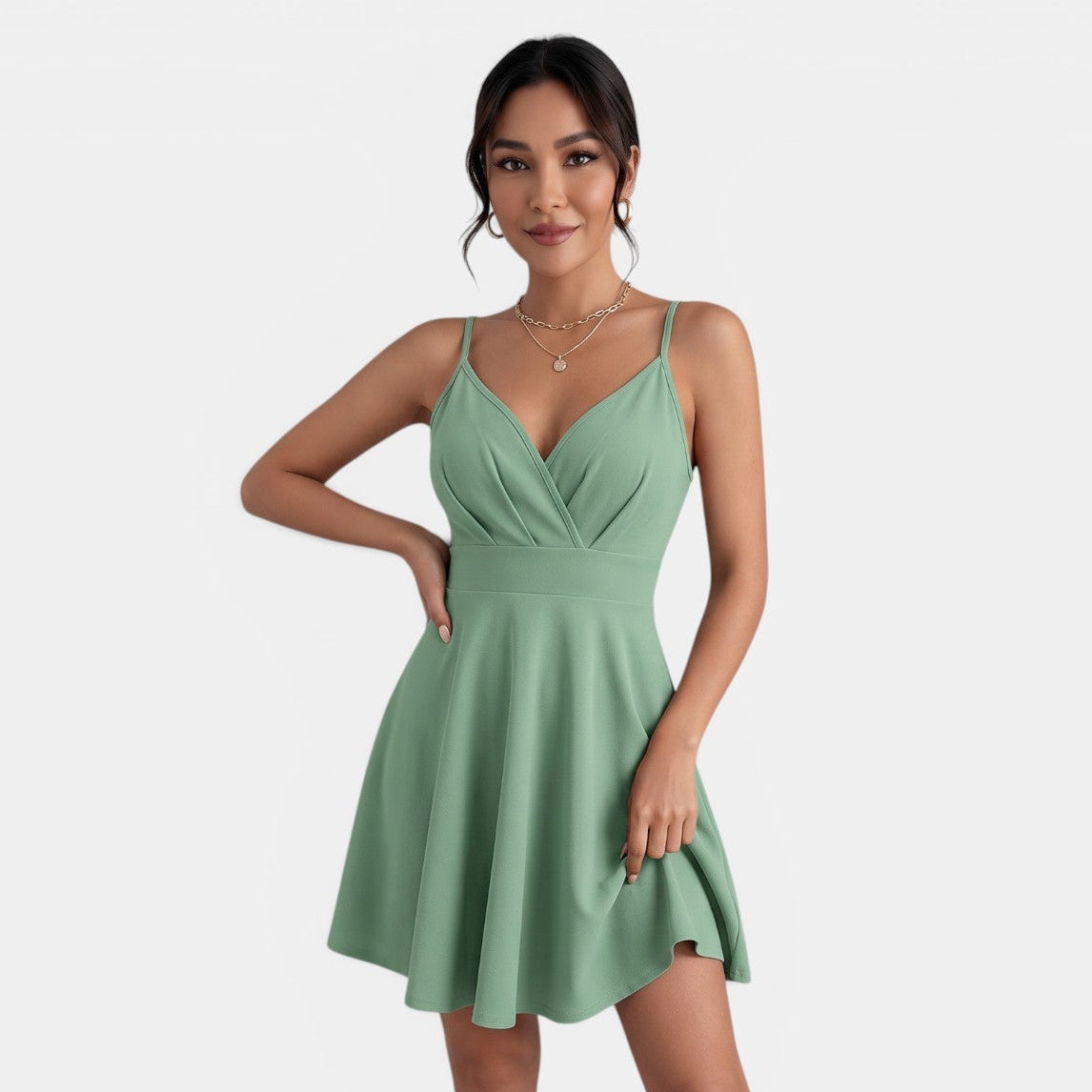 Women's Summer V-Neck Mini Dress