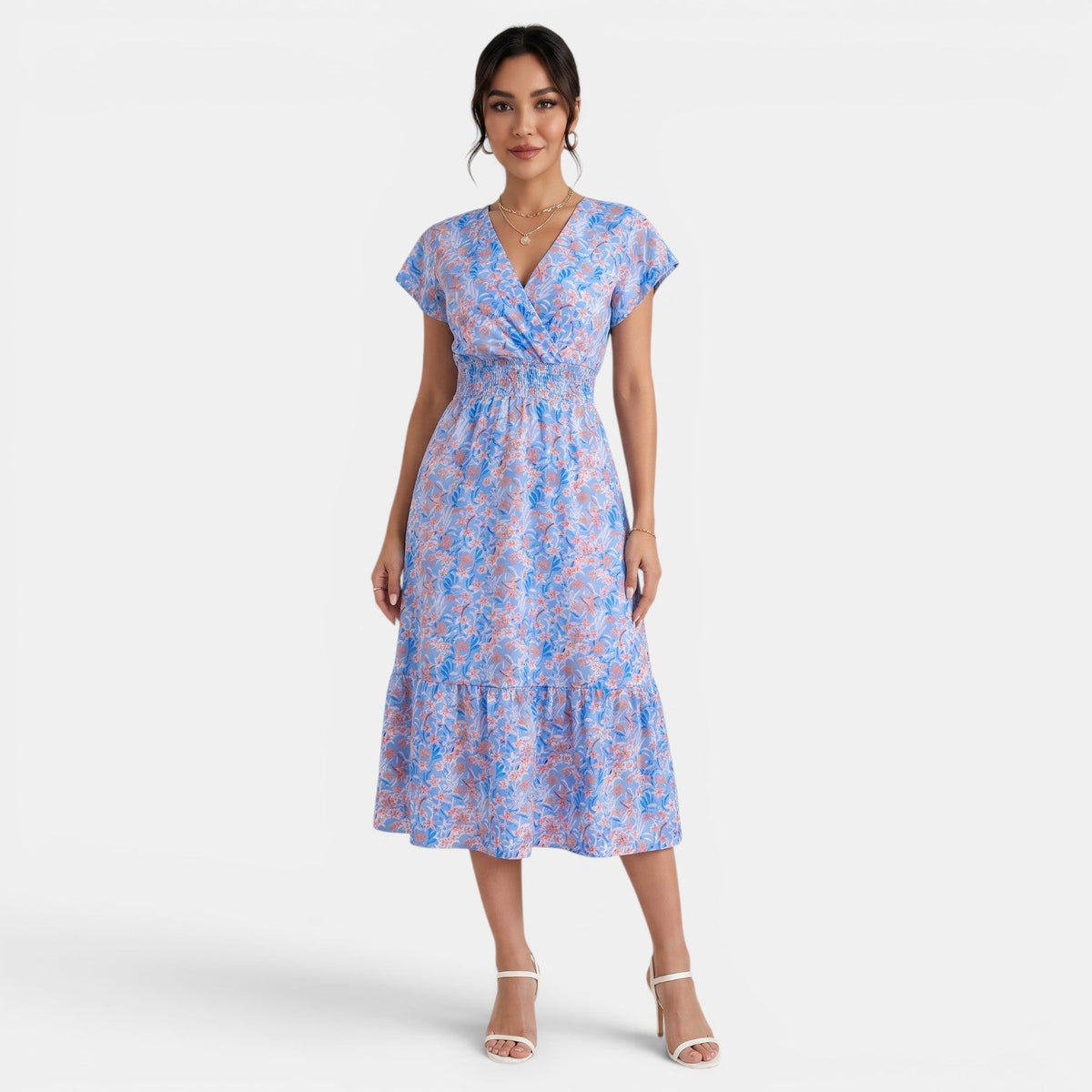 Women's Summer Floral Midi Dress