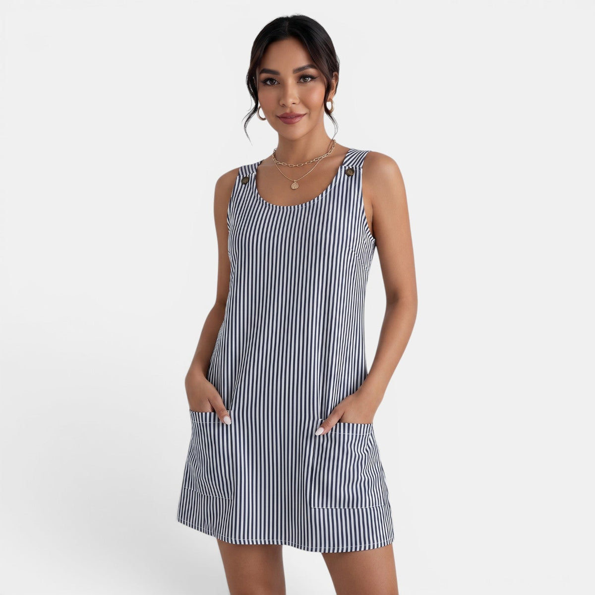 Women's Striped Short Dress