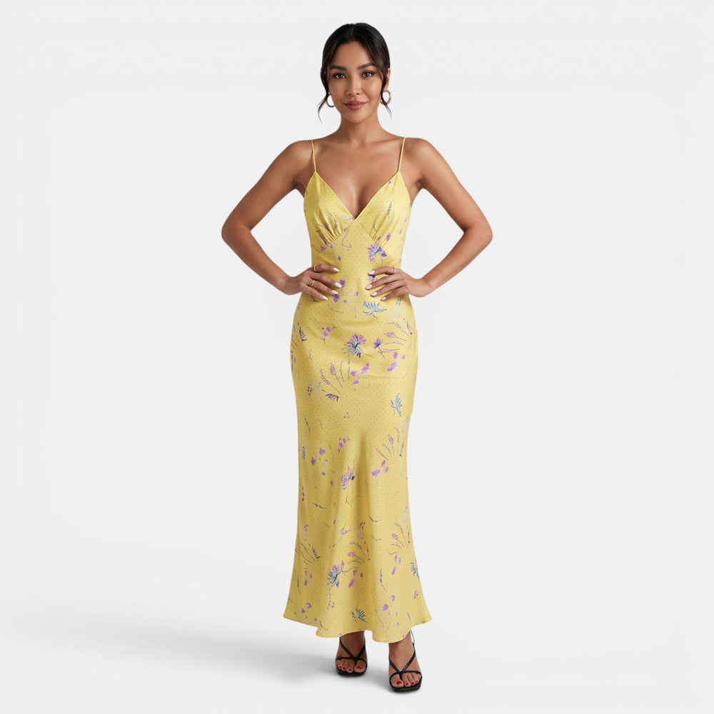 Women's Yellow Floral Dress