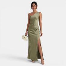 Women's One-Shoulder Satin Dress