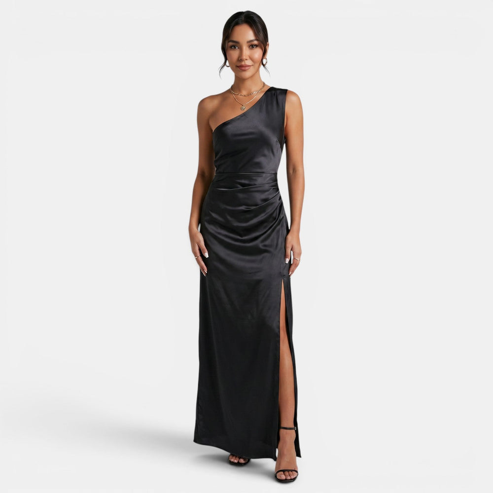 Women's One-Shoulder Satin Dress